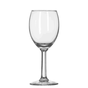 A narrow bowl glass with a long stem