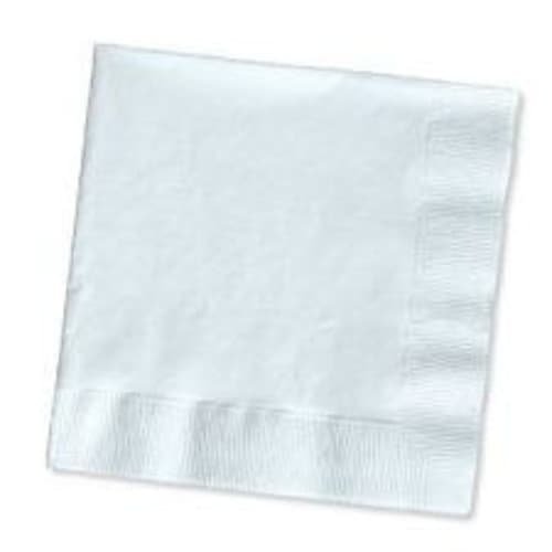 2 Ply White Paper Beverage Napkin