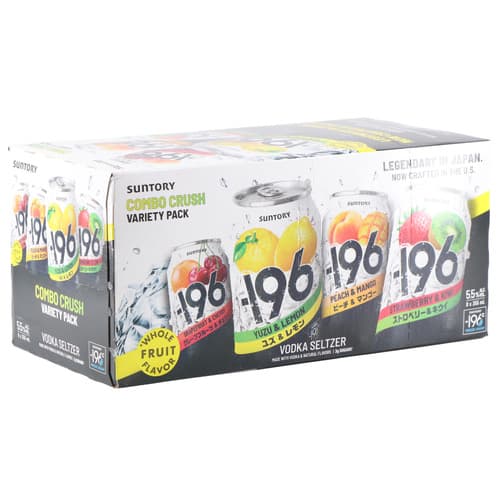 Suntory -196 Vodka Seltzer • Crush Variety Pk 8pk-12oz