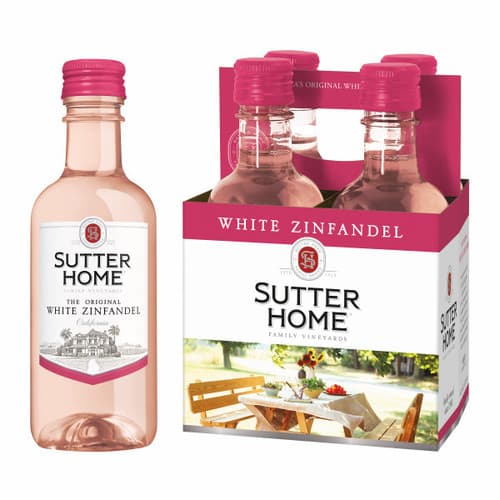 Sutter Home White Zinfandel 4pk 187ml Bottles