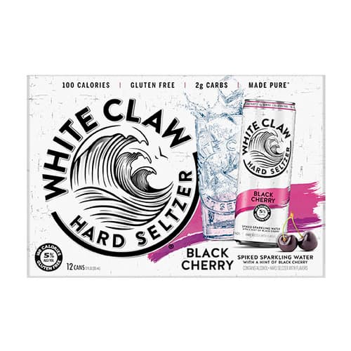 White Claw Black Cherry Hard Seltzer • 12pk Cans